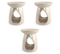 FabFinds Wax Melt Essential Ceramic Oil Burner White Aroma Warmers Tart Holder Candle Scented Diffuser Home Bedroom Décor Gift 10cm (approx.) (003)