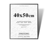 Fabian Clarke London® 40x50cm Black Aluminium Picture Frame Hang Portrait or Landscape with Safety Plex Glass