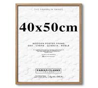 Fabian Clarke London® 40x50cm Modern Oak Wooden Picture Photo Frame Ideal for Prints and Posters Hang Portrait or Landscape