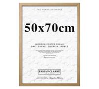 Fabian Clarke London® Large 50x70cm Modern Oak Wooden Picture Photo Frame Ideal for Prints and Posters Hang Portrait or Landscape