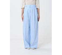 FABIANA FILIPPI Wide-Leg Cotton Trousers with Nickel-Free Monile - Size: 46 - female