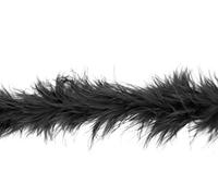 Fabians Trimmings 9 Metres Long Black Marabou Feather Boa Trim/String - Soft & Fluffy Decorative Feather Trim for Crafts, Costumes, Dressmaking & Party Decor