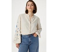 Fabienne Chapot Harry Blouse Warm White/blue size 36 | Blouses Outlet | Women | White 36