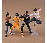 FABIIA Factorydiy Vinyl Pvc Collectible Bruce Lee Kung Fu Doll Figure High Approx 10Cm Best Gift for Kids Adults and Anime Fans