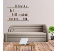 Fabillo Teen Boys And Girls Bed With Storage Sleeping Surface 135 X 199 Cm Beige Right