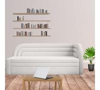 Fabillo Teen Boys And Girls Bed With Storage Sleeping Surface 135 X 199 Cm Cream Right