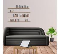 Fabillo Teen Boys And Girls Bed With Storage Sleeping Surface 135 X 199 Cm Dark Grey Left
