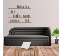 Fabillo Teen Boys And Girls Bed With Storage Sleeping Surface 135 X 199 Cm Dark Grey Right