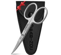 FABINOC® Curved Nail Scissors for Finger & Toenails | German Quality Stainless Steel | Small Sharp Bathroom Scissors for Eybrow, Nose, Moustache Trimming