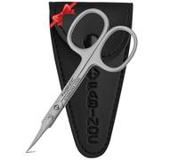 FABINOC® Professional Curved Cuticle Scissors for Dead Skin | German Quality Stainless Steel | Extra Sharp Fine Tip Eyebrow Scissors for Men and Women