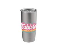 Fabiola First Name Girl Vintage 70s 80s Personalized Stainless Steel Insulated Tumbler