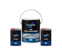 FabioT. FT Paints 1.10L Kit Texture Paint with Semi Gloss Finish for Steel Structures- RAL 7040-Window Grey