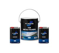 FabioT. FT Paints 5.50 L Kit High-Coverage Paint with Gloss Finish for Metal Facades- RAL 3020-Traffic Red