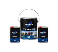 FabioT. FT Paints 5.50 L Kit High-Coverage Paint with Gloss Finish for Trucks- RAL 9005-Jet Black