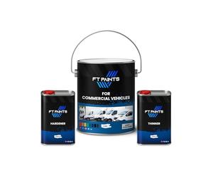 FabioT. FT Paints 5.50L Kit Texture Paint with Semi Gloss Finish for Commercial Vehicles- RAL 7035-Light Grey