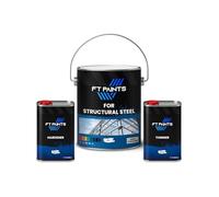 FabioT. FT Paints 6L Kit 2K Anti-Rust Metal Paint with Hardener E9005 For Structural Steel- RAL 7012-Basalt Grey