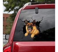 fabisup German Shepherd Funny Decals, Body Sticker Car Window Crack Sticker Vinyl 3D Decals for Car Window/Laptop/Wall and Refrigerator, etc.
