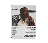FABIVA Benny The Butcher Poster Burden of Proof Album Cover Poster Tin Sign Vintage Metal Pub Club Cafe Bar Home Wall Art Decoration Poster Retro 12x16inch(30x40cm)