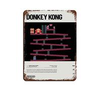 FABIVA Donkey Kong (1981) Video Game Poster Tin Sign Vintage Metal Pub Club Cafe Bar Home Wall Art Decoration Poster Retro 12x16inch(30x40cm)