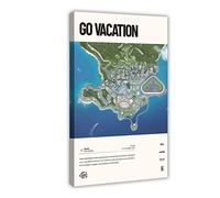 FABIVA Go Vacation (2011) Video Game Poster Canvas Poster Bedroom Decor Sports Landscape Office Room Decor Gift Frame-style 08x12inch(20x30cm)