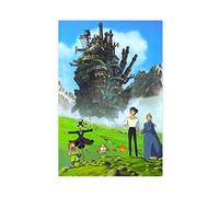FABIVA Howl's Moving Castle Japanese Anime Movie Wallpaper Wall Art 1 Canvas Poster Wall Art Decor Print Picture Paintings for Living Room Bedroom Decoration Unframe-style 08x12inch(20x30cm)