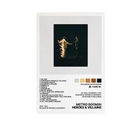 FABIVA Metro Boomin Poster Heroes & Villains Album Cover Canvas Poster Bedroom, Living Room, Office Decor Gift Unframe-style 12x18inch(30x45cm)