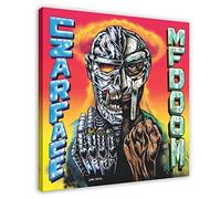 FABIVA MF Doom Poster Czarface Meets Metal Face Album Cover Canvas Poster Wall Art Decor Print Picture Paintings for Living Room Bedroom Decoration Frame-style 12x12inch(30x30cm)