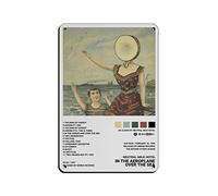 FABIVA Neutral Milk Hotel Poster In The Aeroplane Over The Sea Album Cover Poster Tin Sign Vintage Metal Pub Club Cafe Bar Home Wall Art Decoration Poster Retro 8x12inch(20x30cm)