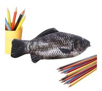 Fabixoin Fishing Pencil Pouch Realistic Carp Shape Pen Bag Holder Purse | with Zipper Novelty Pencil Case for Boys Girls Kids, Back to School, College, Kindergarten, Office, University, Classroom,