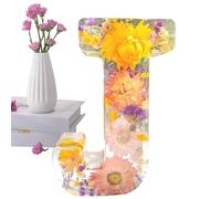 Fabixoin Floral Resin Night Light, Dried Flower Letters Night Light, Light Up Letters, Room Decor Aesthetic Bedroom, Pressed Flower Resin Letters with LED Light, Wedding for Women