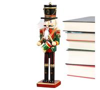 Fabixoin Nutcrackers Christmas Decorations | Wooden Ornaments Christmas Nutcracker Soldier,Festive Puppet Home Decor Party Supplies for Shelf Window Mantelpiece Fireplace Dining Table Display