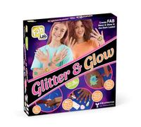 FabLab Glitter and Glow Activity Kit | Create FAB Neon & Glowing Looks! | Includes Body Glitter, Nail Varnish, Temporary Tattoos & Hair Chalks | Girls Gifts for Ages 8+