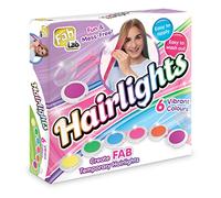 FabLab Hairlights | Create FAB Temporary Hair Highlights! | Includes 6 Vibrant Colours of Hair Chalk for Kids | Girls Gifts for Ages 8+