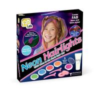 FabLab Neon Hairlights | Create FAB Glowing Hair Highlights! | Includes 5 Colours of Hair Chalk, Neon Hair Gel and Accessories for Kids | Girls Gifts for Ages 8+