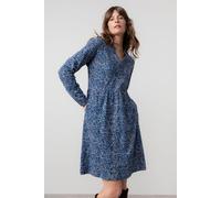 Fable Cotton Jersey Relaxed fit Dress with Long Sleeves Lily & Me Cobalt 14