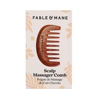 Fable & Mane Scalp Massager Comb, Wide-toothed, 100% Natural Ebony Wood, Detangles Strands and Gently Massages the Scalp (1PC)