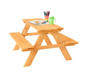 FableKids Arne Children's seating set for 4 children Picnic table Solid wood