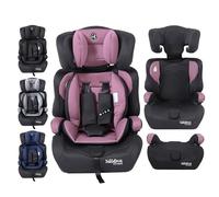 FableKids Child Car Seat | 5-Point Safety Harness | Group 1+2+3 for 9-36kg | Adjustable Headrest | Removable Backrest | Adjustable (44 x 44 x 66-78 cm) (Pink)