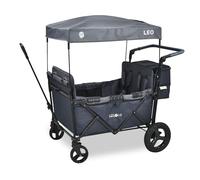 FableKids Follower Stroller Leo X4Plus with roof | Foldable transport trolley | Load-bearing up to 20 kg per seat | 4X 5-point belt | 360° off-road wheel | Oxford 600D | Ventilation net