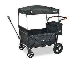 FableKids Follower Stroller Leo X4Plus with Roof | Folding Transport Trolley | Load up to 20 kg per seat | 4X 5-point Harness | 360° Off Road Wheel | Foot Brake | Oxford 600D | Ventilation Mesh