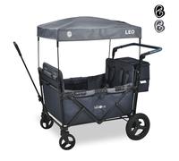 FableKids LEO X4Plus Foldable Cart with Roof Garden Cart Trolley Blueberry Blue