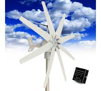 Fablestoryem Wind Turbine, 14000W DC 12V/24V/48V/110V/220V Wind Turbine, Generator with 8 Blades Wind Turbine Kit with Solar Wind Hybrid Controllerfor Homes Energy Supplementation,48V