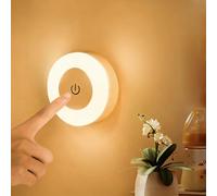 Fablet Rechargeable LED Touch Light, Magnetic Night Light with Stepless Dimmable LED,3 Colours Wireless Lamp for Night Feeds. Mini Stick On Lamp for Wardrobe, Kitchen Cupboard, Kids Nursery & Bedroom