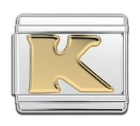 Fablinks Italian Bracelet Letter Charm, 9mm Gold Alphabet Charms, Jewelry Bracelets Links for Women, Stainless Steel Initials Link Letters for Men, One Size, Stainless Steel, No Gemstone
