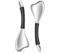 Fabludo 3-in-1 Cryo Gua Sha Facial Tools, Ice Roller Globes for Women Face and Eyes Massager, Unbreakable Stainless Steel Face Sculpting Skin Care Tools, Esthetician Supplies with Carry Case