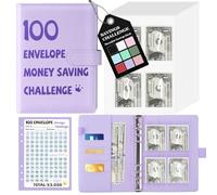 Fabmaker 100 Envelopes Money Saving Challenge Binder, Savings Challenges Book with 100 Envelopes & Tracker, Savings Binder l Save $5050 in Fun & Motivating Way, A5 Envelope Challenge Binder Kit