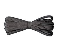 Fabmania Flat Cotton Shoe Laces - 8 mm wide - Grey - Length 120 cm