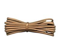 Fabmania Waxed Cotton Shoelaces - 3 mm round - Tan/Light Brown - Length 240 cm - Made in England