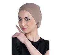 Fabnest Cap - Bamboo Cotton Skull-caps for Women: Chemo Headwear, Sleep Caps, Hijab Bonnet, Mink, 1-8