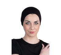 FabNest Chemo Headwear for Women - Bamboo Cotton Hats for Women - Head Scarf for Women's Hair - Sleep caps, Black, One Size